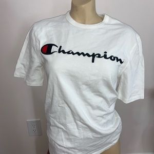 White Champion Tee
Size small
